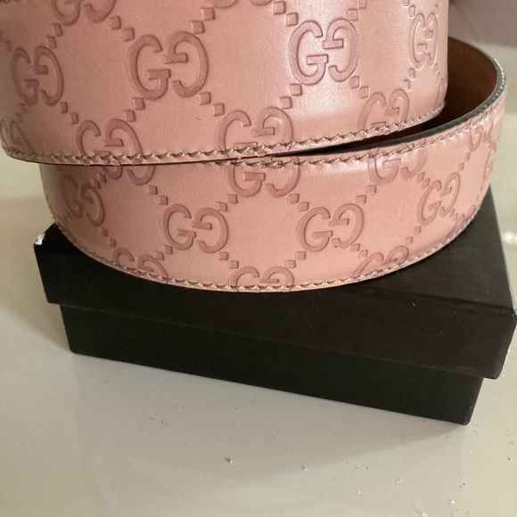 Gucci Pink Gold Belt with Signature Buckle - Picture 2 of 5